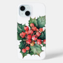 Search for holly berry iphone cases Red