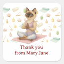 Search for yoga lover stickers Cat