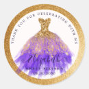 Search for purple and gold glitter stickers Sweet 16