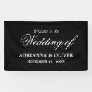 Search for welcomed wedding banners Black and white