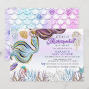 Search for pink mermaid baby shower invitations Purple