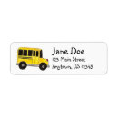 Search for school bus yellow return address labels Driver