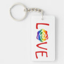 Search for rainbow flower key rings Pride