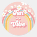 Search for 10th birthday stickers Retro