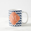 Search for orange and navy mugs Modern