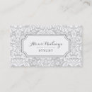 Search for white damask business cards Floral