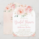 Search for blush pink floral bridal shower invitations Pink and gold
