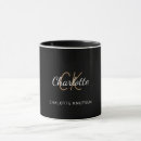 Search for black elegant mugs Monogram monogrammed