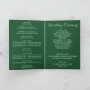 Search for emerald green wedding programs Formal