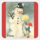 Search for vintage snowman stickers Elf