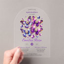 Search for purple gold quinceanera invitations Butterflies