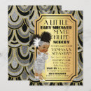 Search for flapper girl invitations Black and gold