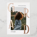 Search for gold foil graduation invitations Girly