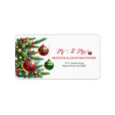 Search for red glitter return address labels Festive