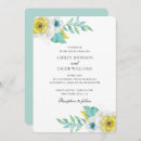 Search for mint and yellow wedding invitations Flowers