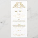 Search for gold menus Vintage