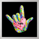 Search for love in american sign language posters Asl