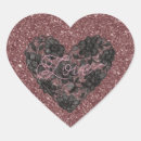 Search for black lace hearts stickers For her
