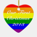 Search for gay couple christmas tree decorations Rainbow flag