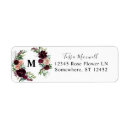 Search for dark pink return address labels Floral