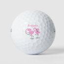 Search for flamingo golf balls Illustration