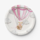 Search for hot air balloon plates Girl baby shower