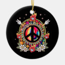 Search for peace sign christmas tree decorations Vintage