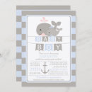 Search for whale baby boy shower invitations Blue
