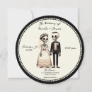 Search for bride and groom cartoon wedding invitations Vintage