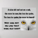 Search for wise owl posters Bird