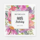 Search for 90th birthday napkins Flowers