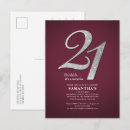 Search for maroon 21st birthday invitations Elegant