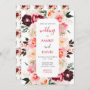 Search for burgundy and pink wedding invitations Boho bohemian