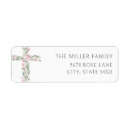 Search for pink cross return address labels Floral