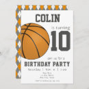 Search for orange basketball invitations Orange and black