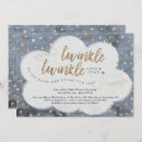Search for twinkle twinkle little star baby boy shower invitations Glitter