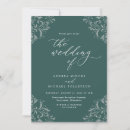 Search for emerald green invitations Calligraphy