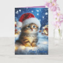 Search for kitten christmas cards Red