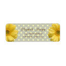 Search for yellow daisy return address labels Elegant