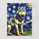 Search for wolf night postcards Blue