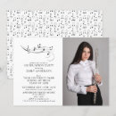 Search for music notes graduation invitations Band
