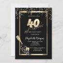 Search for wine 40th birthday invitations Elegant