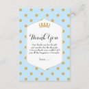 Search for prince baby boy thank you cards Shower