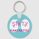 Search for 60th birthday party key rings Sixty