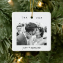 Search for just married christmas tree decorations Black and white