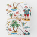 Search for christmas fish wrapping paper Santa