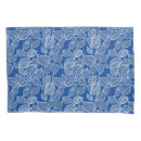 Search for leaves pillowcases Blue and white