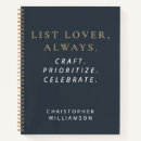 Search for navy and gold notebooks For him