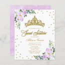 Search for tiara sweet 16 invitations Gold glitter