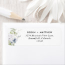 Search for blue flower return address labels Watercolor floral